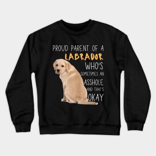 Proud Parents of Labrador Pet Lover Crewneck Sweatshirt